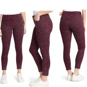 Social Standard Mid Rise SKETCHY CHEETAH Ankle Skinny‎ Pant SIZE 4